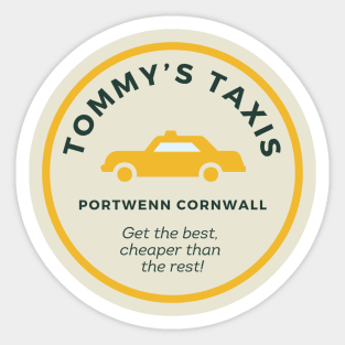 Doc Martin Tommy's Taxis Portwenn Port Isaac Cornwall Sticker